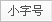 小字号